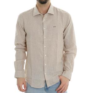 CAMICIA A RIGHE SABBIA